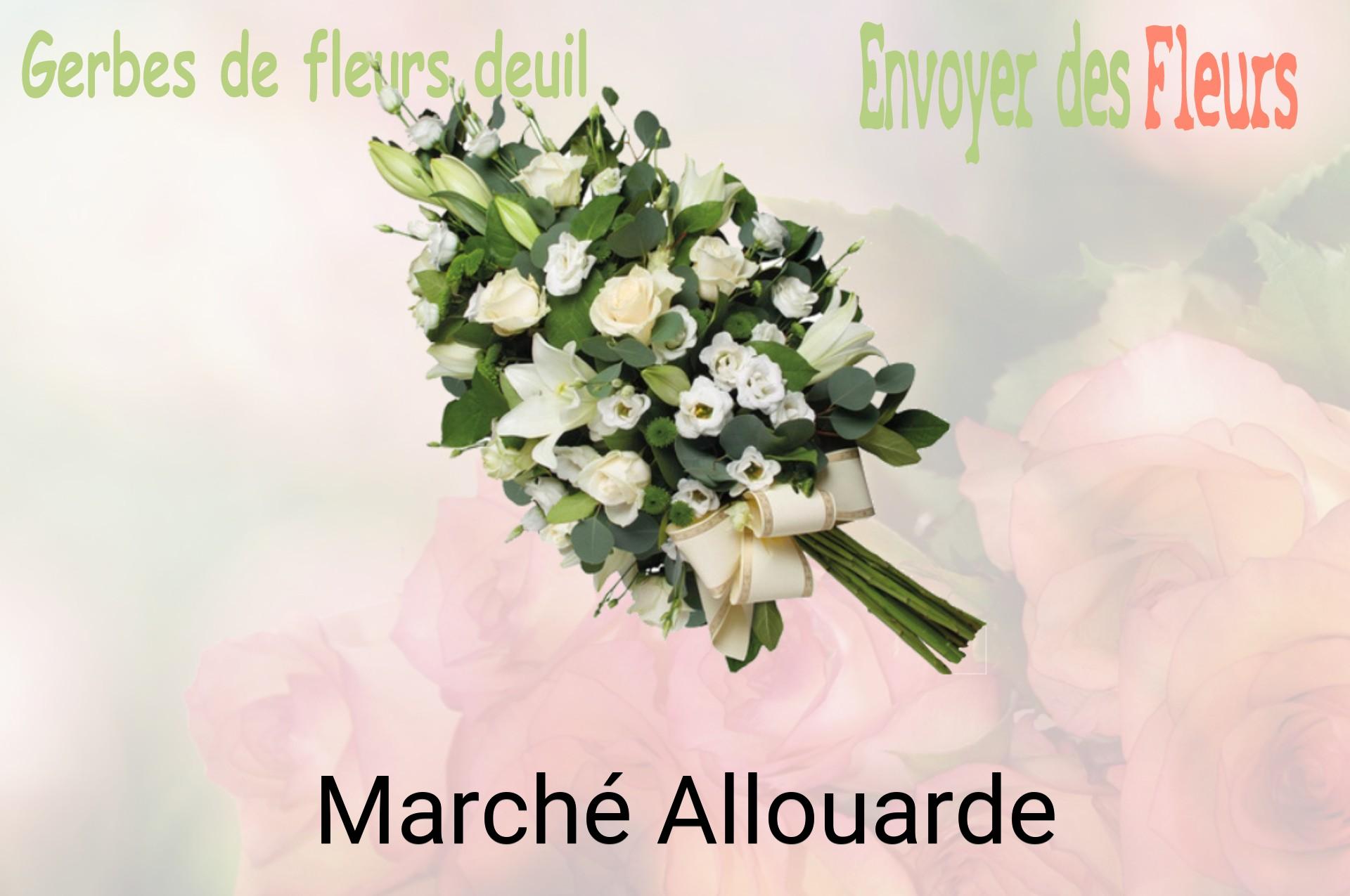 Gerbe de fleurs de deuil livrée à Marché-Allouarde
